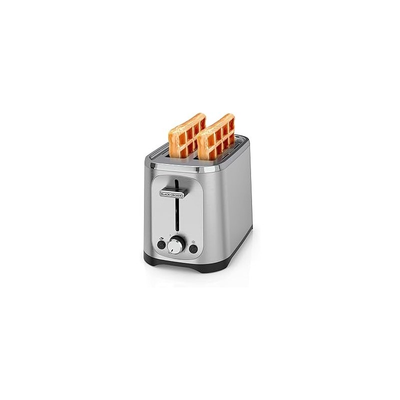 Black+Decker tostadora de pan 2 Rebanadas con 7 niveles ajustables - TR1227-0SDLA