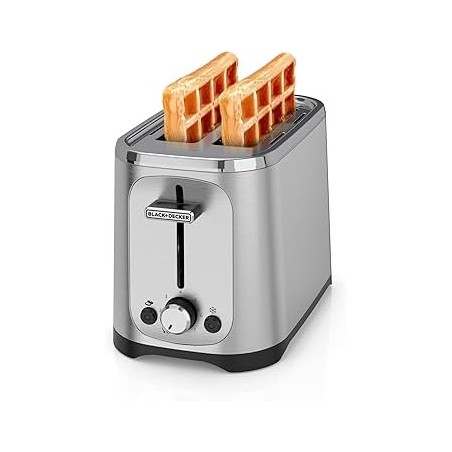 Black+Decker tostadora de pan 2 Rebanadas con 7 niveles ajustables - TR1227-0SDLA