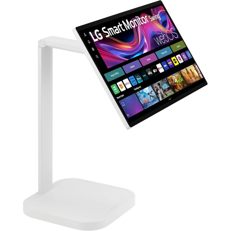 LG Monitor Inteligente Swing de 31.5 pulgadas 4K UHD IPS con Pantalla Táctil y Soporte Rodante. 32U889SA
