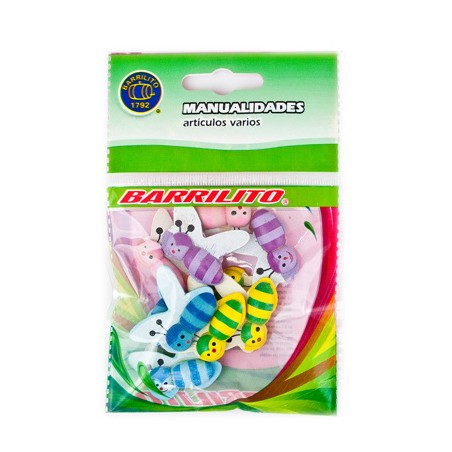Barrilito calcomania de madera abejas 10 piezas ws001