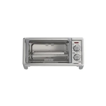 Black + Decker Horno tostador de 4 rebanadas convección natural, TO4120-1SDLA