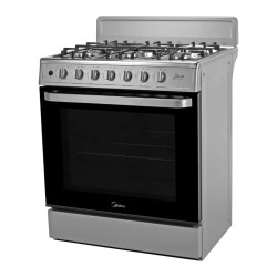 Midea Cocina De gas de 30" 6 quemadores Acero inoxidable MGS30FS1LIFSSSF