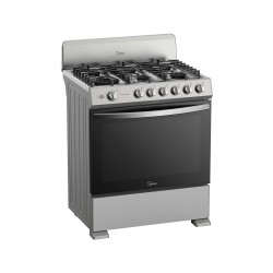 Midea Cocina De gas de 30" 6 quemadores Plateado MGS30FS1BIABGF-CA