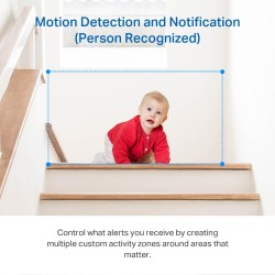 Tp Link camara de vigilancia Wi-Fi 2K de 360 ° con deteccion por IA y llanto de bebe color negro -Tapo C211
