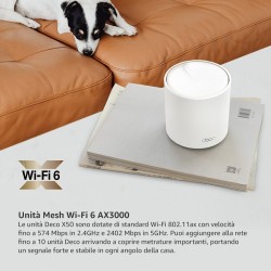 TP-link AX3000 Whole Home Mesh Wi-Fi 6 System-Deco X50(2-pack)