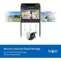 TP-link camara de vigilancia Wi-Fi para exteriores con vision nocturna a color y detección IA Avanzada - Tapo C520WS