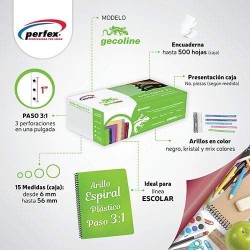 Perfex arillo espiral muticolor paso 3:1 6 mm (P/30 hjs 135 und) 11111063M
