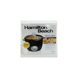 Hamilton Beach olla arrocera 20 tazas negra con tapa de vidrio 37542