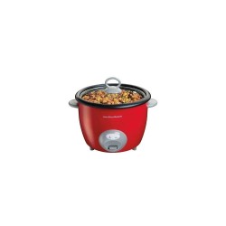Hamilton Beach olla arrocera 20 tazas roja con tapa de vidrio 37538N