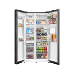 Midea Refrigerador Side by Side Inverter de 20 pies Negro MDRS710FGM28W