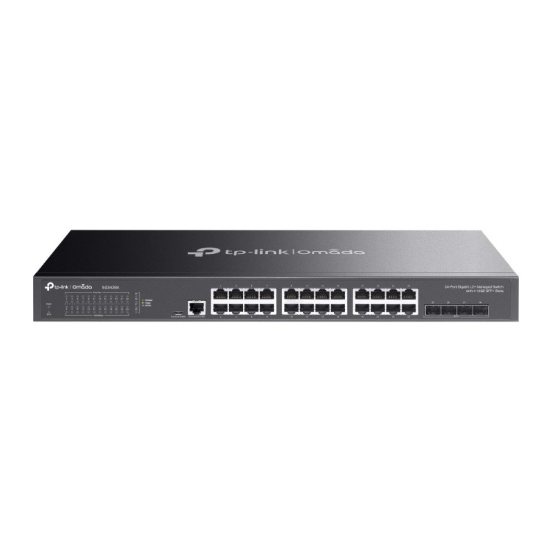 TP-link switch administrado omada jet stream de 24 puertos gigabit L2 con 4 ranuras SFP-SG3428X