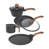 Westinghouse juego de ollas aluminio acabado marmol antiaherente 4 piezas - WCCS008506AMBB