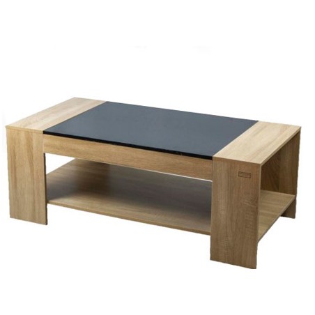 Kenneth Cole mesa de centro bicolor color roble W120 x H45 x D60 cm-KCWD2022058-O