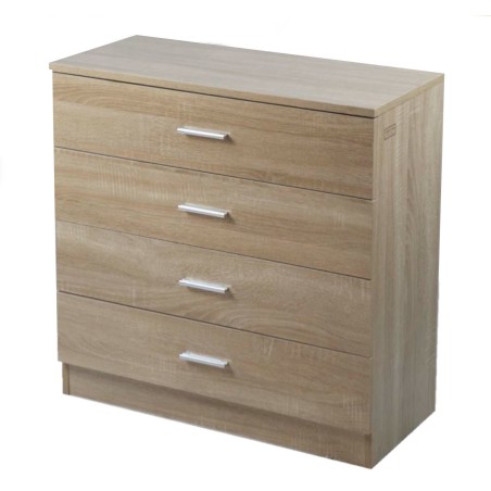 Kenneth Cole gavetero 4 niveles color roble-W72 x H67 x D33 cm-KCWD20220511-O